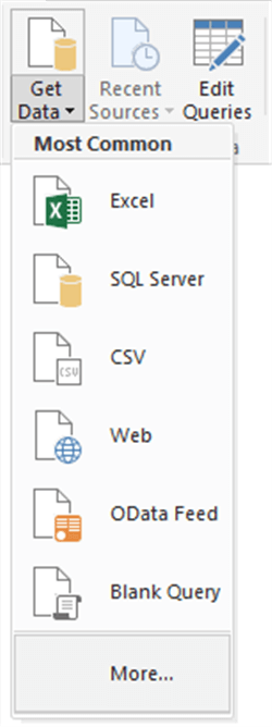 Get-Data-dropdown in Power BI desktop